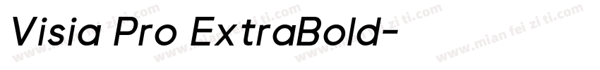 Visia Pro ExtraBold字体转换